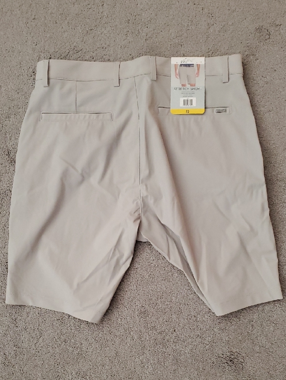 Men's Flat-Front Performance Golf Shorts - Light Khaki - Picture 4 of 6